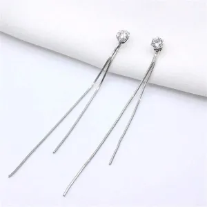 1 Pair Simple Fringe Dangle Earrings -S3425783