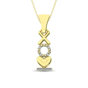 10K Yellow Gold 1/20 Ctw Diamond Fashion Pendant