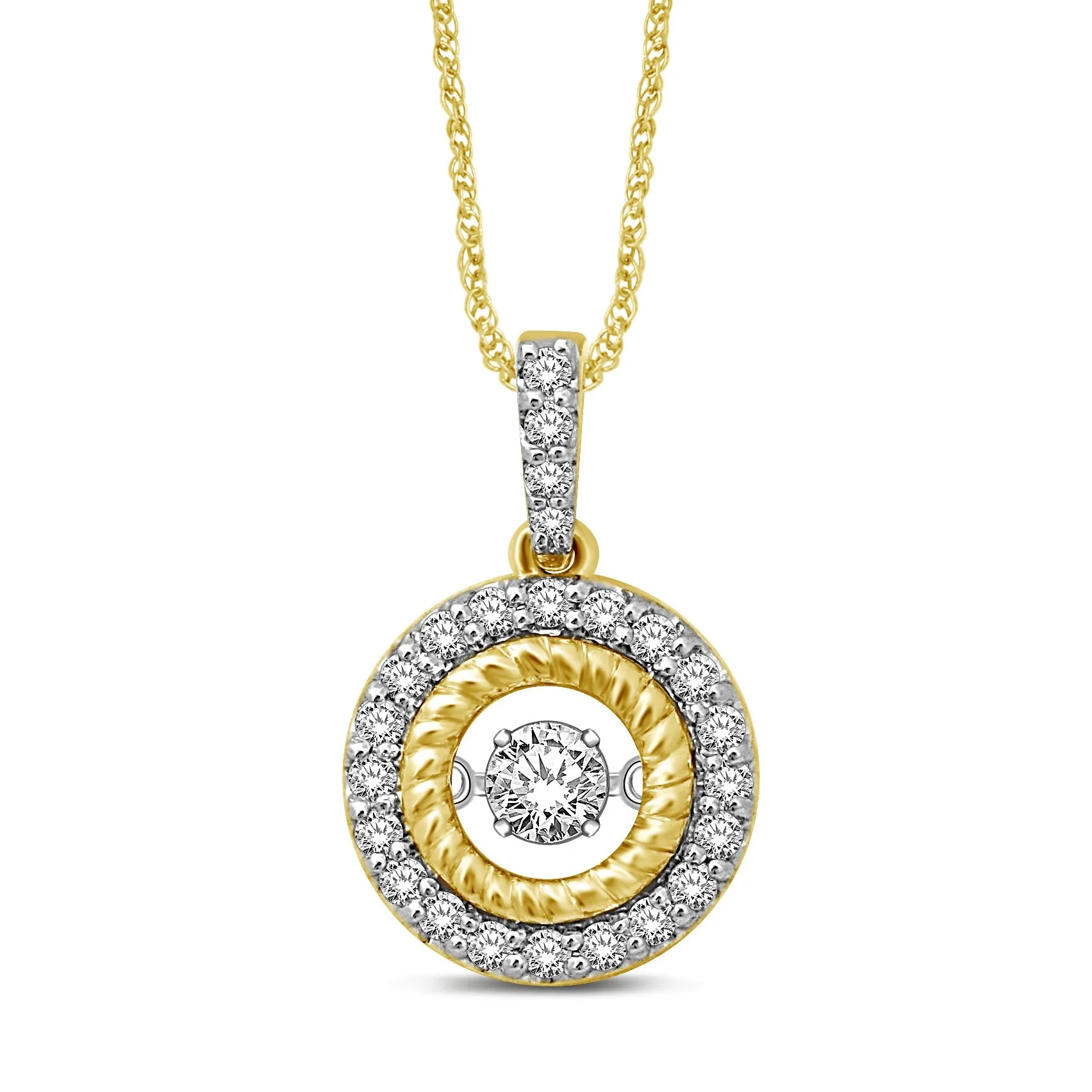 10K Yellow Gold 2/5 Ctw Diamond Fashion Pendant