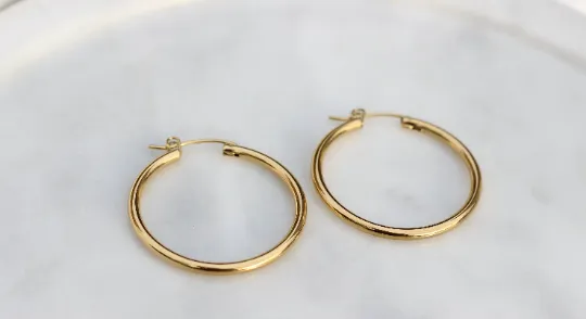 14K Gold-Filled Simple Hoop Earrings