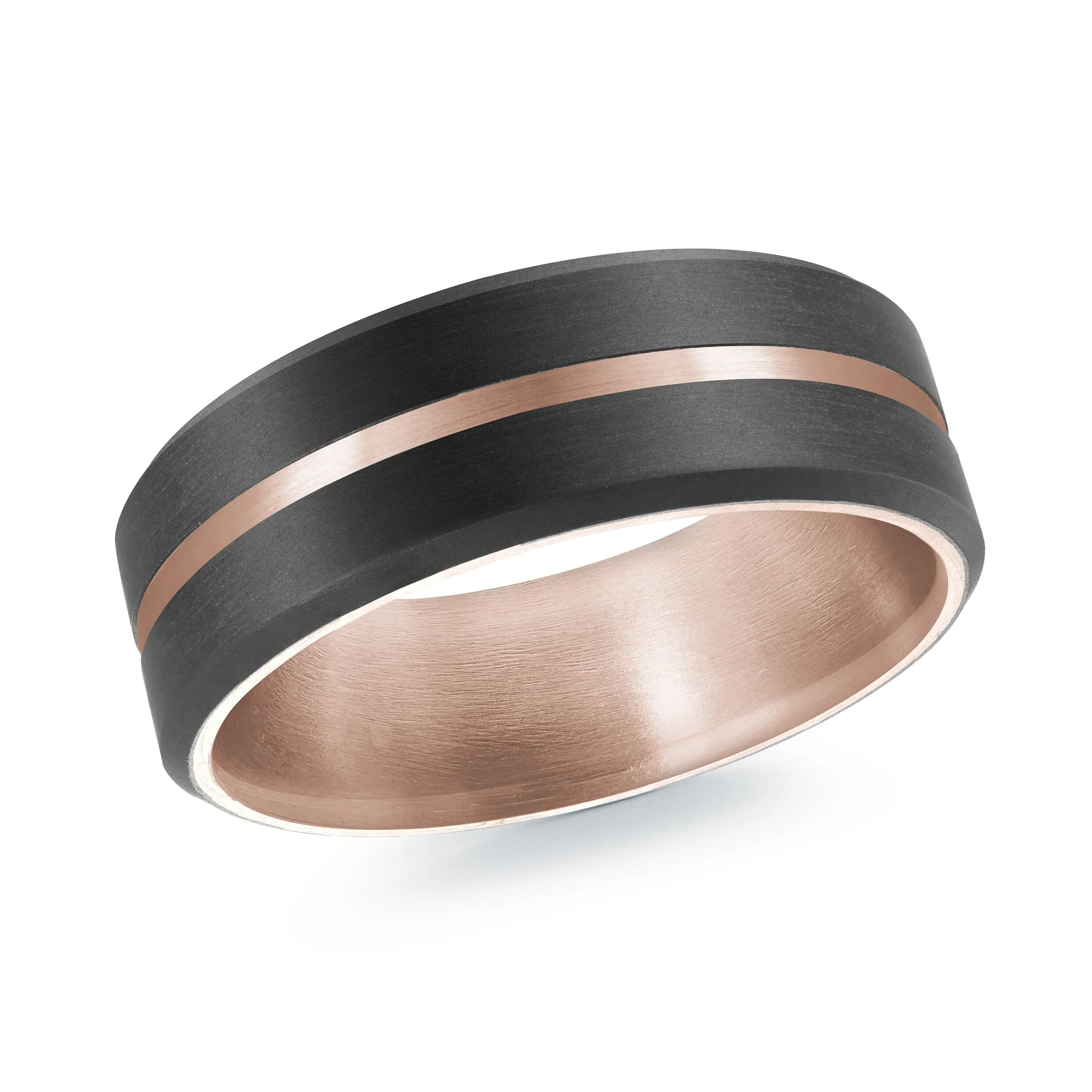 14K Rose Gold Ring from the Noir Collection by Malo - MRDA-164-7P