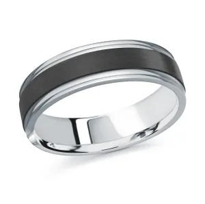 14K White Gold Ring from the Noir Collection by Malo - MRDA-097-6W