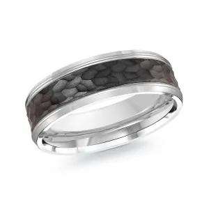 14K White Gold Ring from the Noir Collection by Malo - MRDA-121-7W