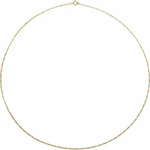 14k Yellow Gold Concave Figaro Chain