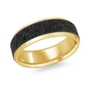 14K Yellow Gold Ring from the Noir Collection by Malo - MRDA-141-7Y