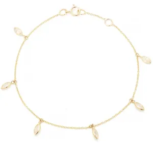 18K Yellow Gold Diamond Chain Bracelet