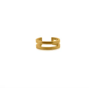 24Kt Gold Double Banded Ring