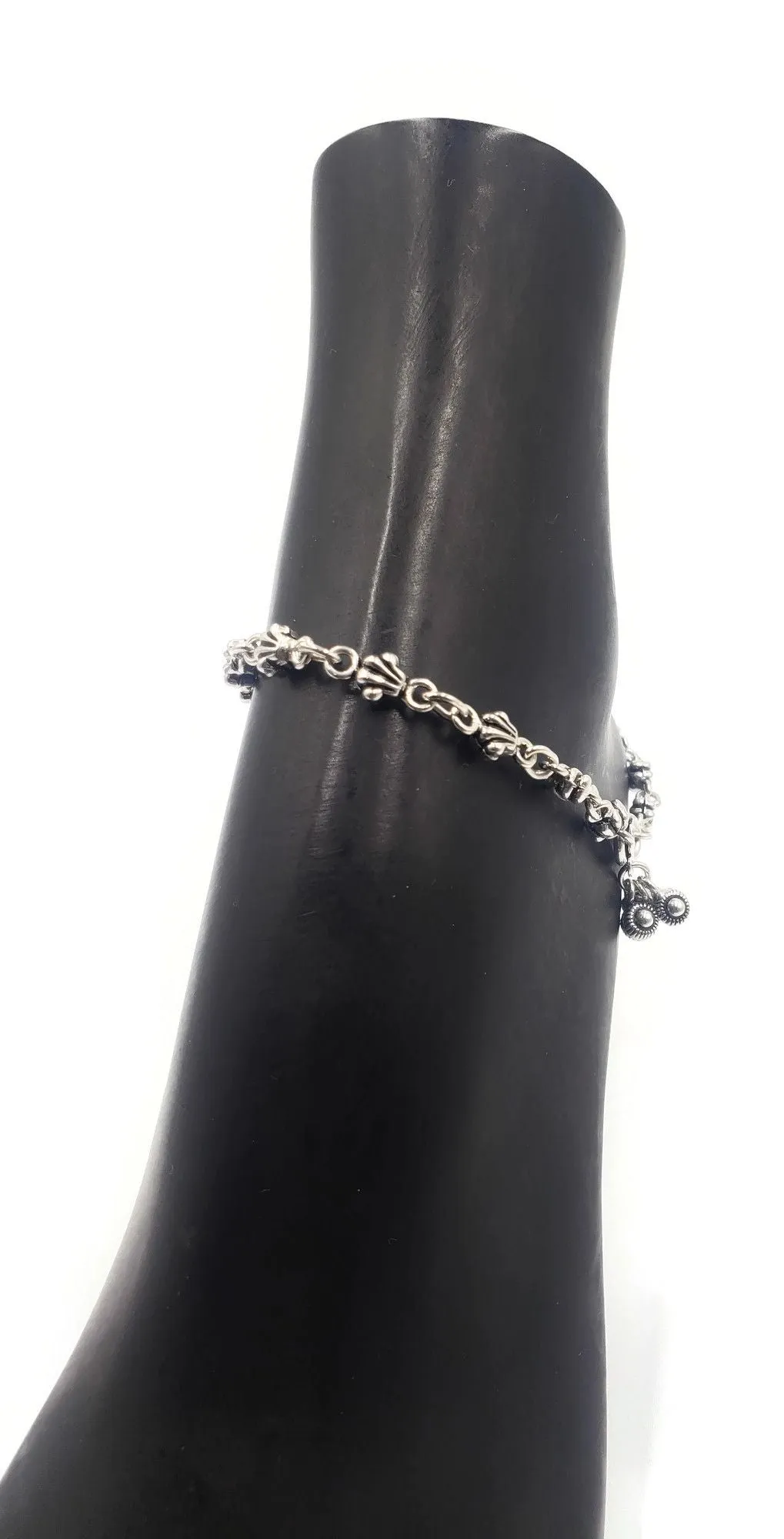 925 Antique Style Sterling Silver Anklet - #14