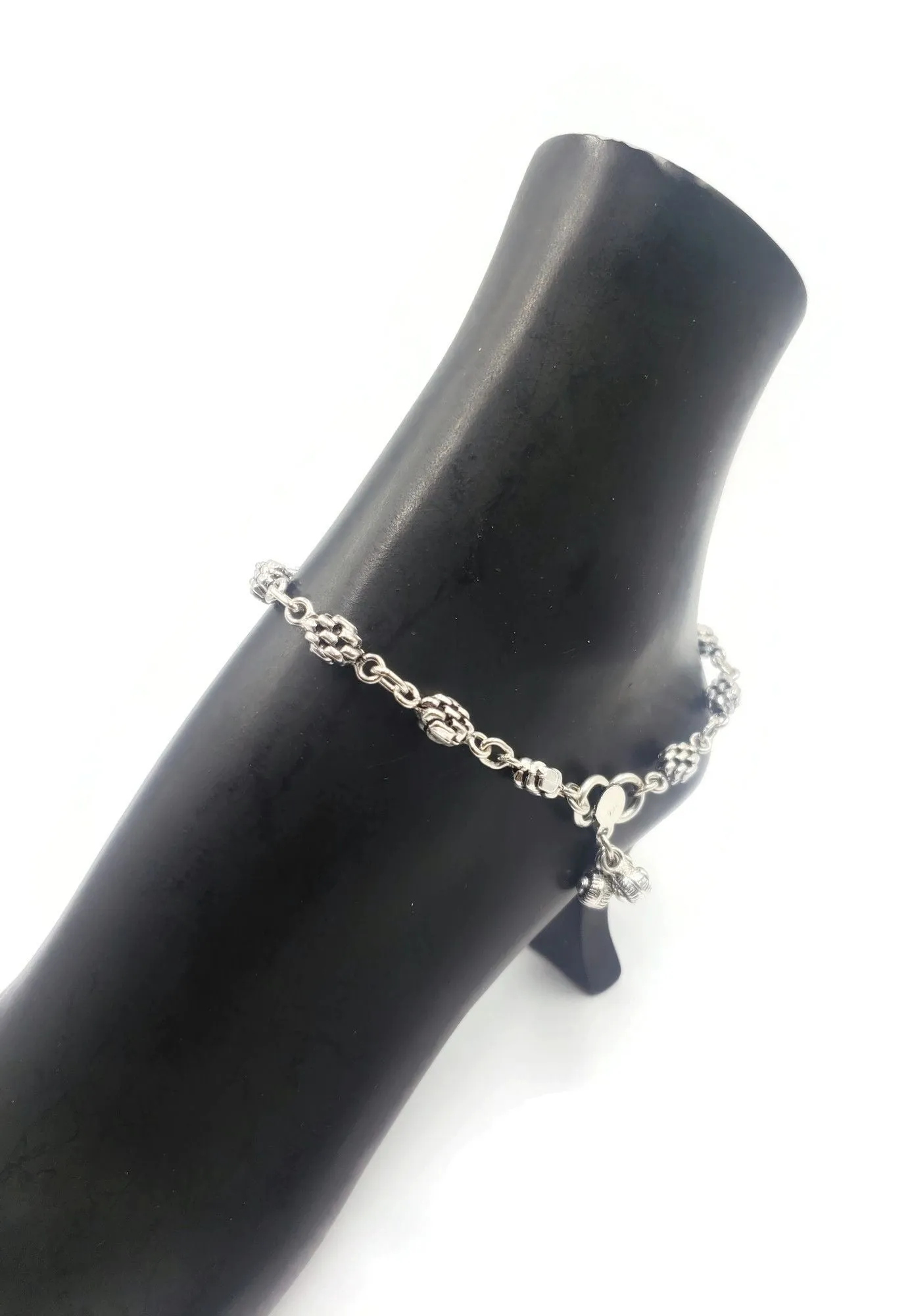 925 Antique Style Sterling Silver Anklet - #14