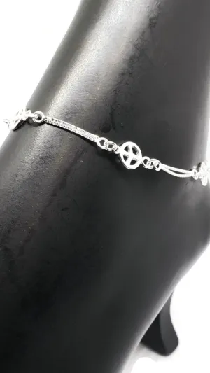 925 Sterling Silver Anklet - #37