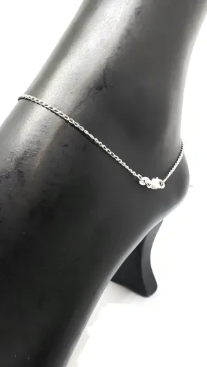 925 Sterling Silver MOM Anklet - #34