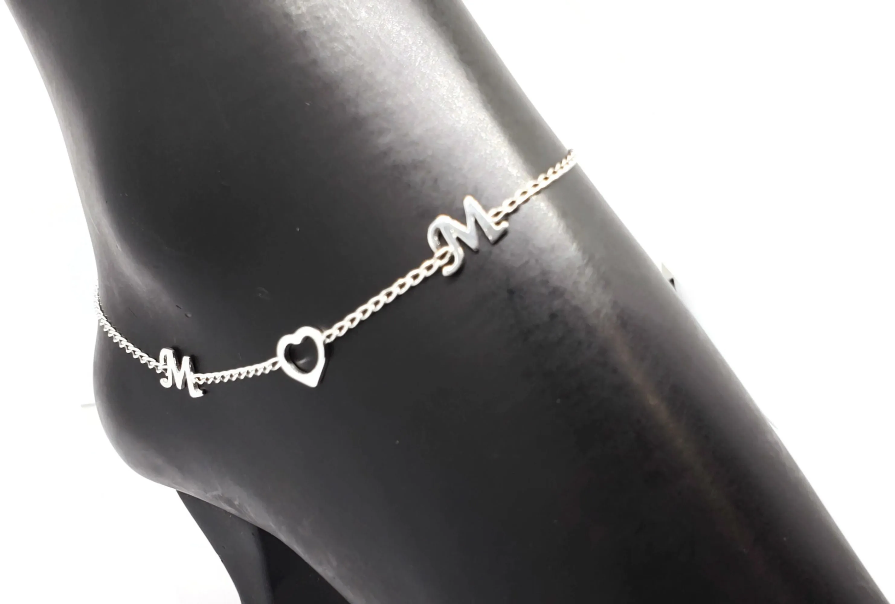 925 Sterling Silver MOM Anklet - #34