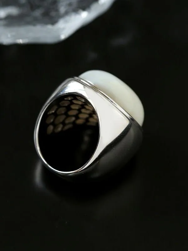 925 Sterling Silver Mother of Pearl Ring