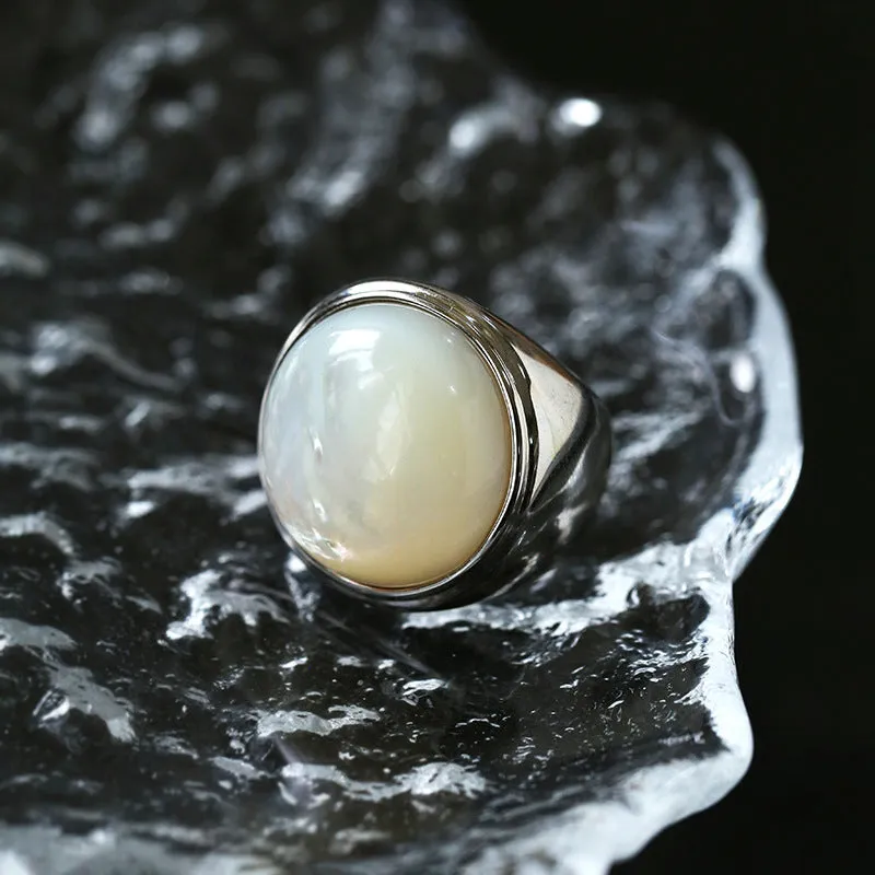 925 Sterling Silver Mother of Pearl Ring