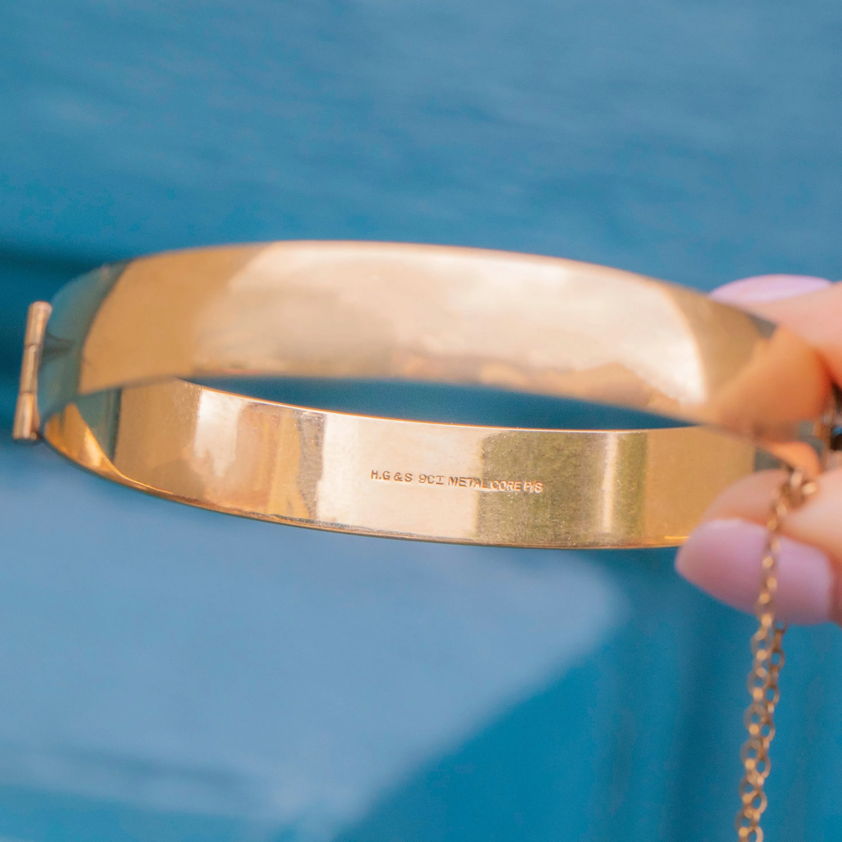 9ct Rolled Gold Engraved Bangle