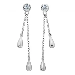 Acotis Silver Earrings Dangle Zirconia G51193