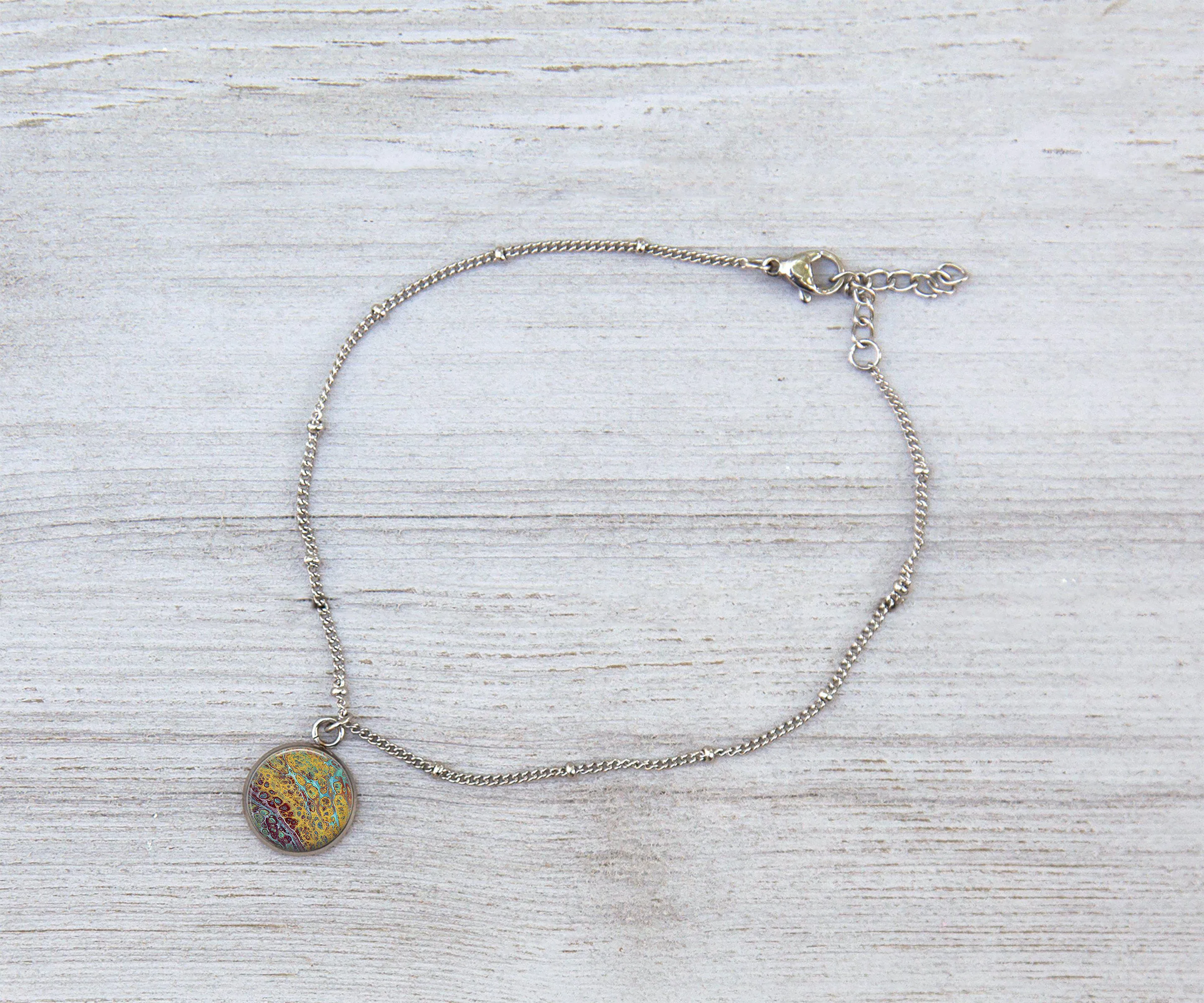 Amber Waves Anklet | Handmade Beach Jewelry