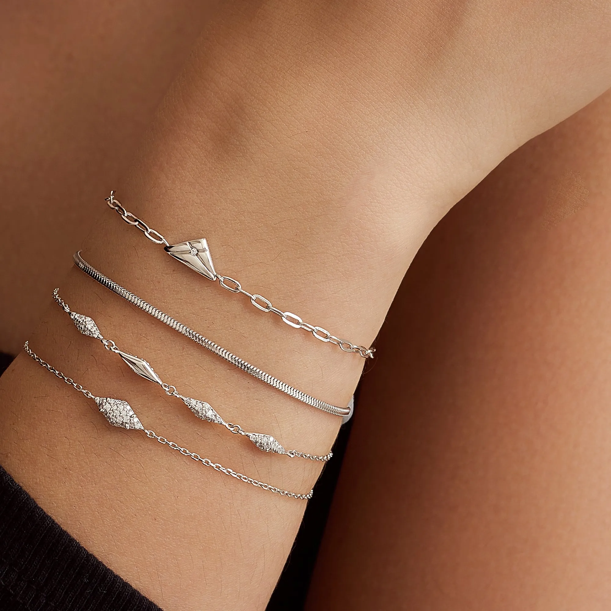 Ania Haie Silver Triangle Kiss Bracelet B059-01H