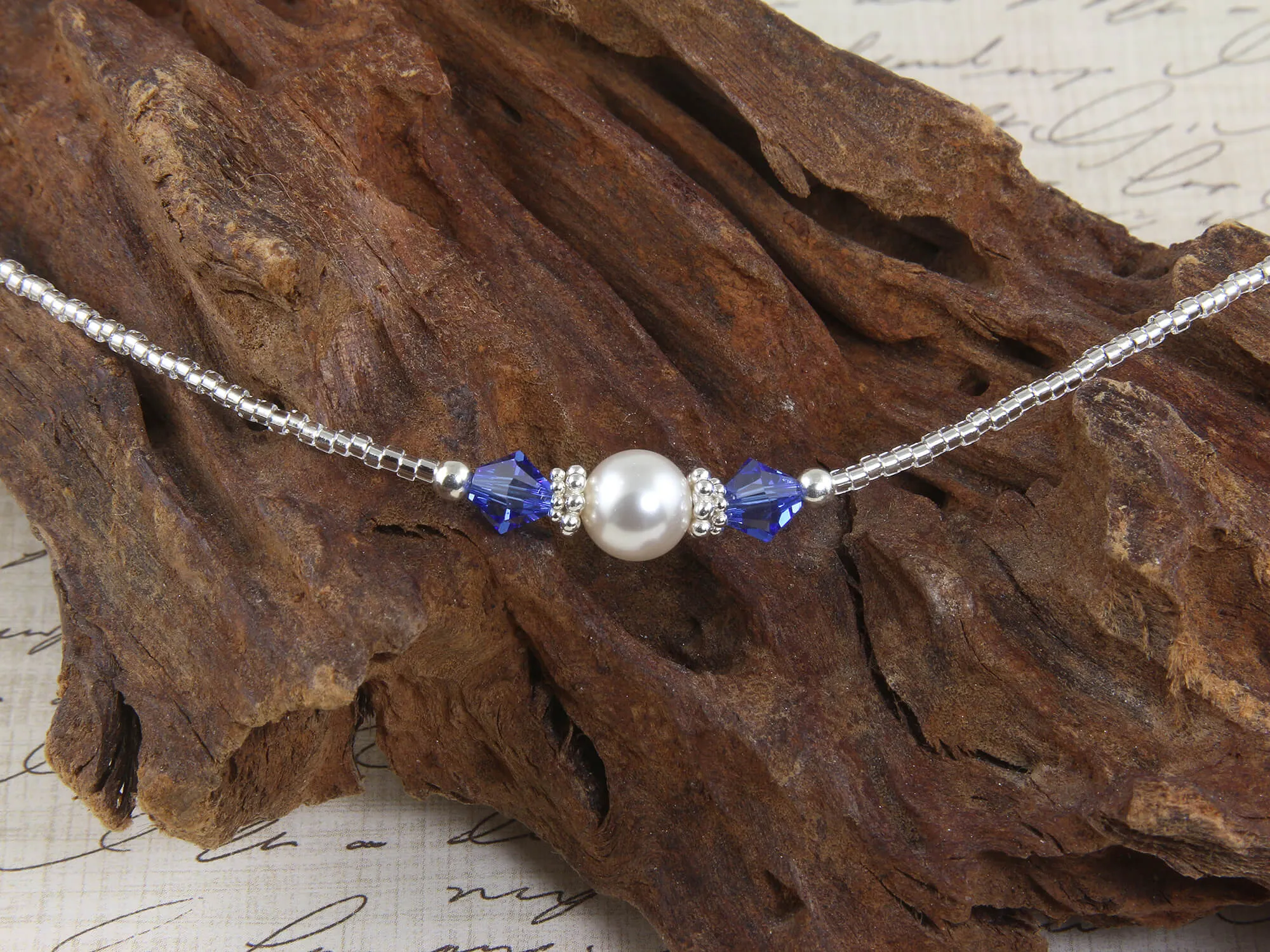 Aphrodite - Something Blue Wedding Sapphire Anklets