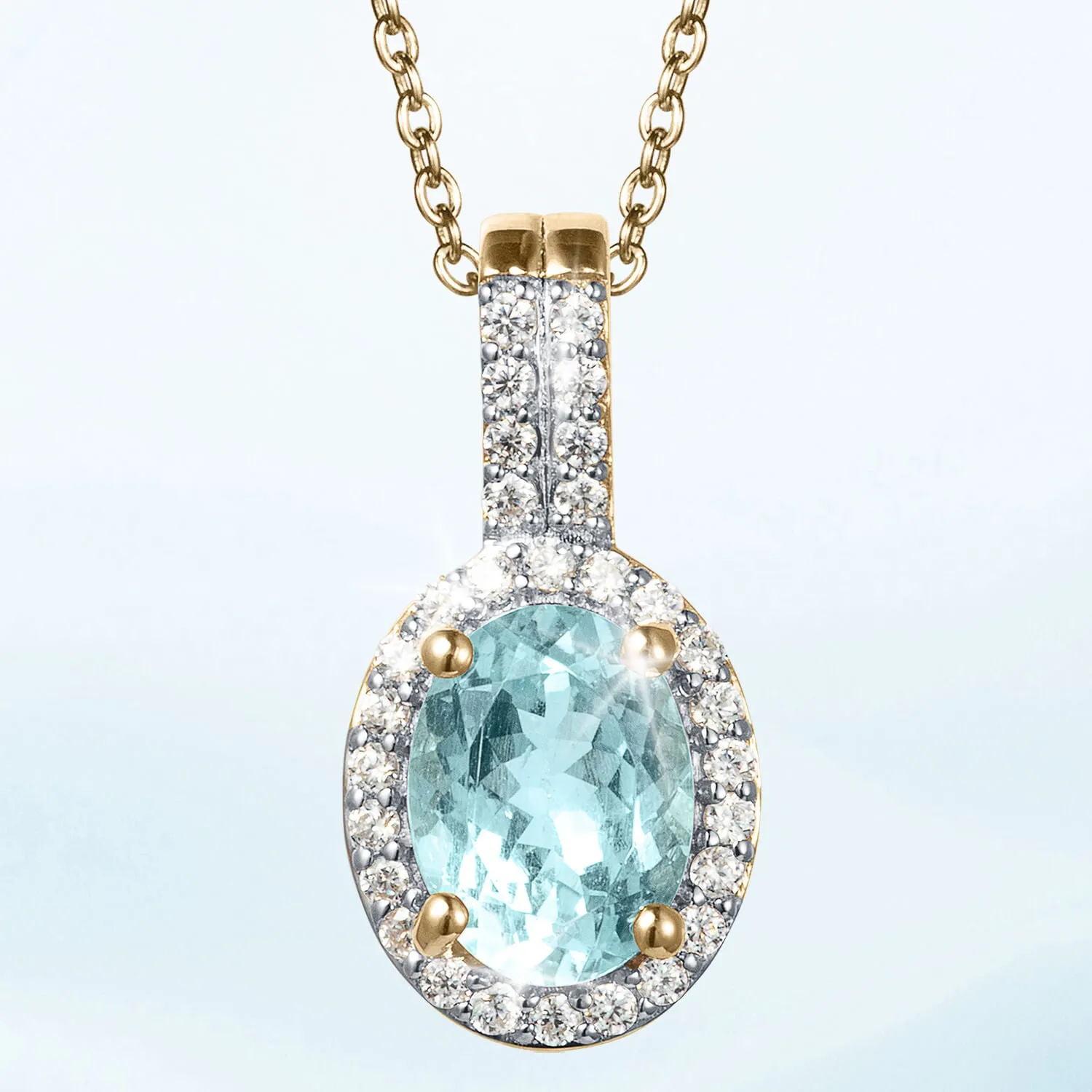 Aqua Halo Pendant