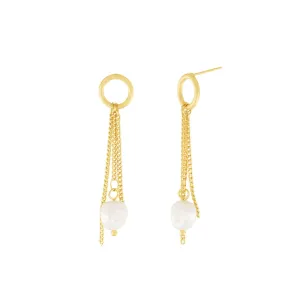 Audrey Simple Glow Pearl Earring Gold Plating