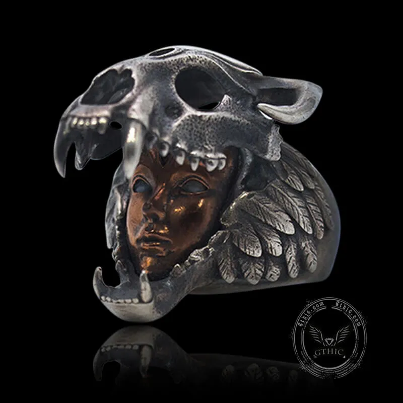 Aztec Jaguar warrior Sterling Silver Ring