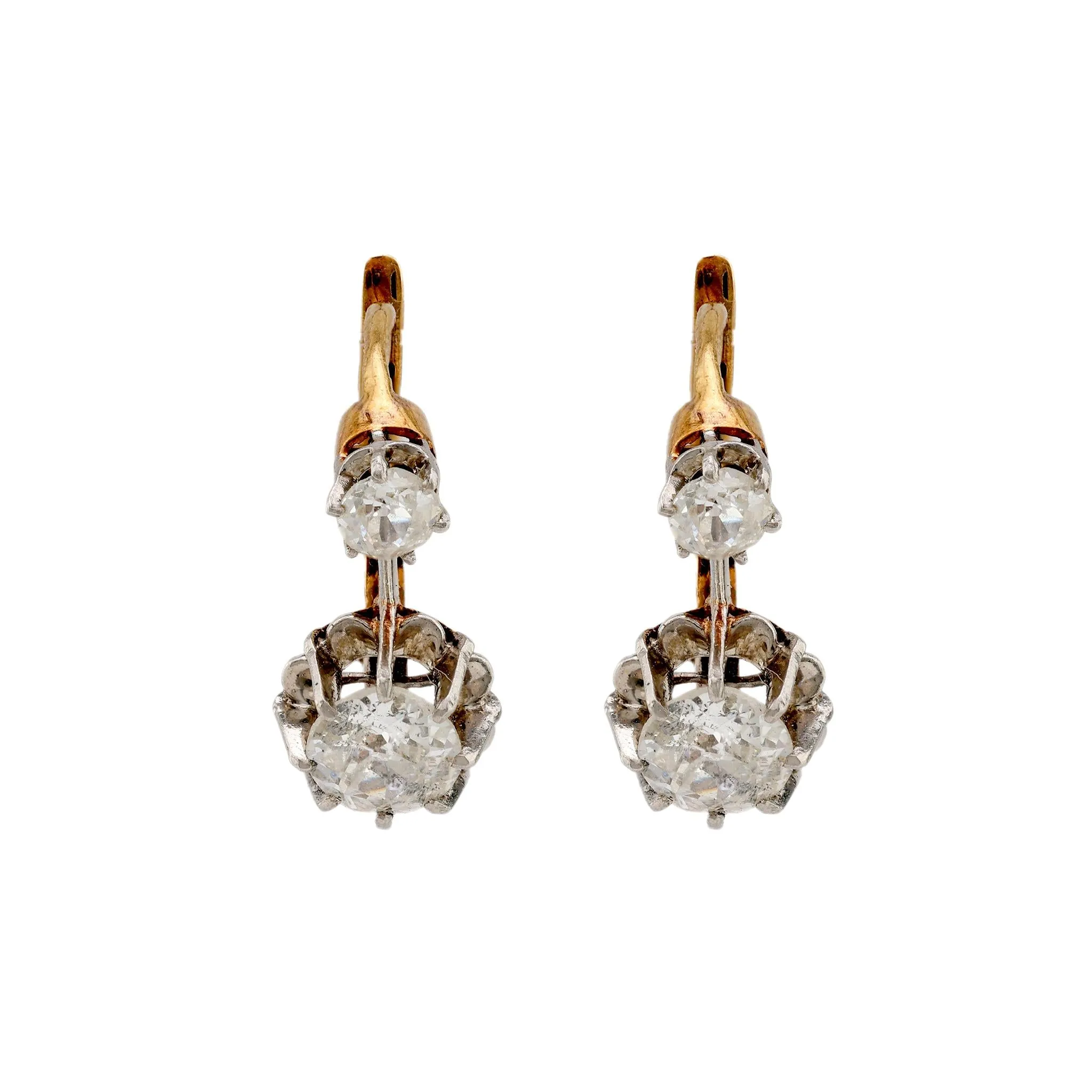 Belle Époque Diamond 18K Yellow Gold Drop Earrings