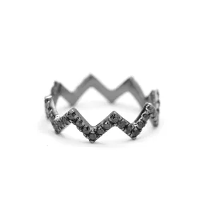 Black Diamond ZigZag Ring.