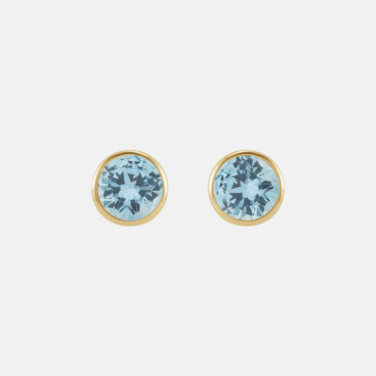 Blue Topaz Stud Earrings