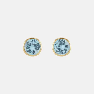 Blue Topaz Stud Earrings