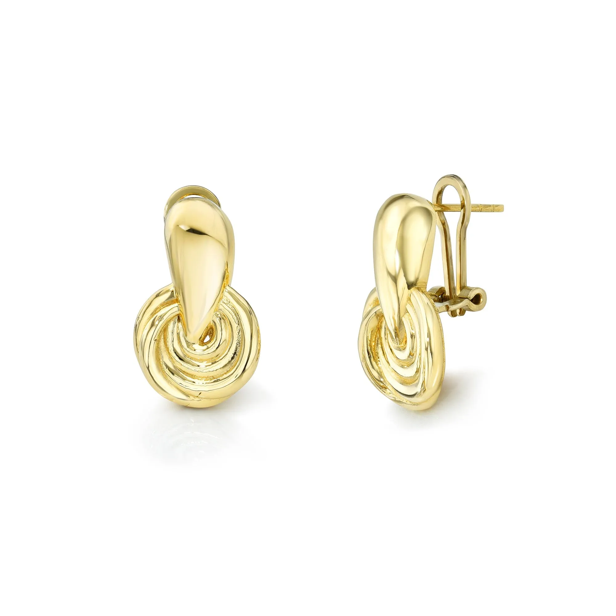 Bold Gold Swirl Earrings