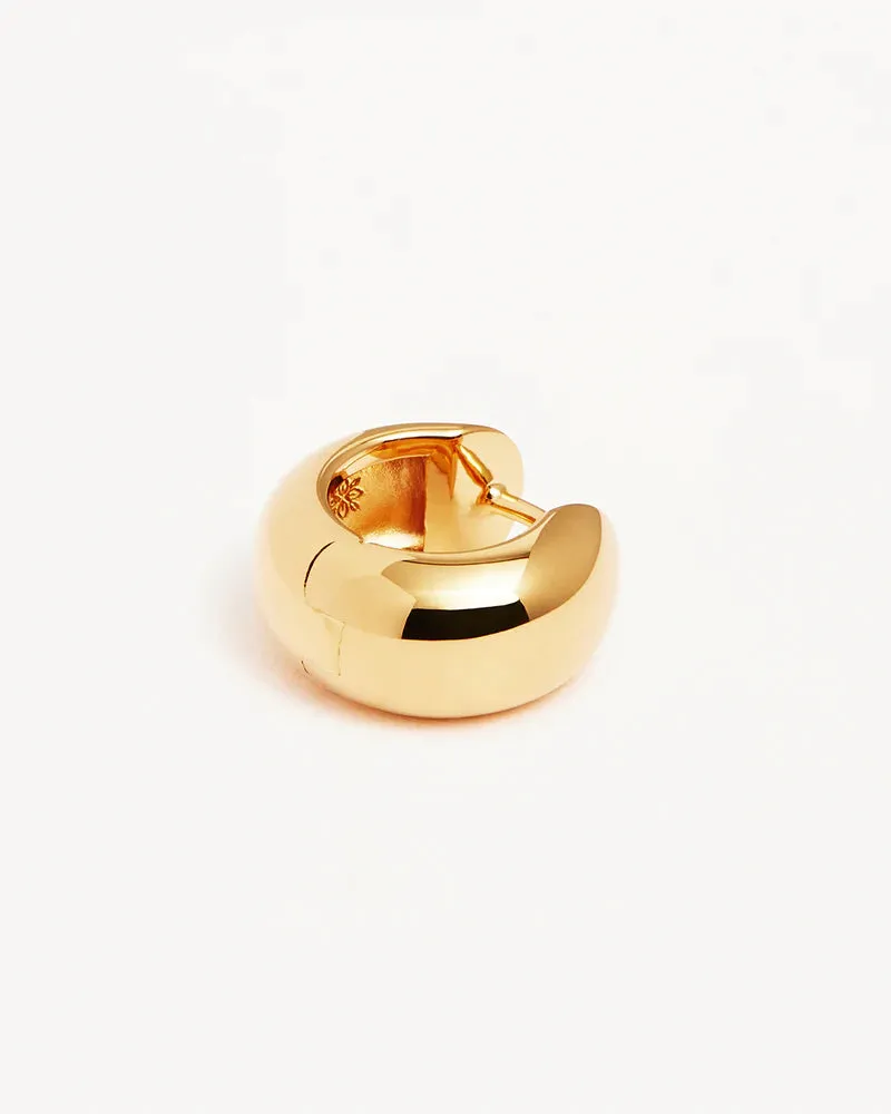 BOLD HUGGIE HOOPS | 18k Gold Vermeil