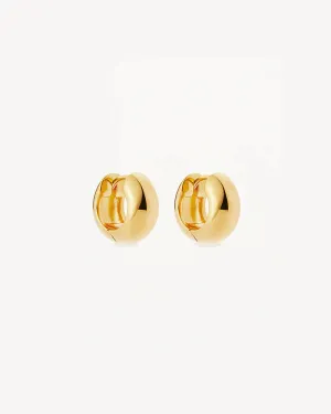 BOLD HUGGIE HOOPS | 18k Gold Vermeil