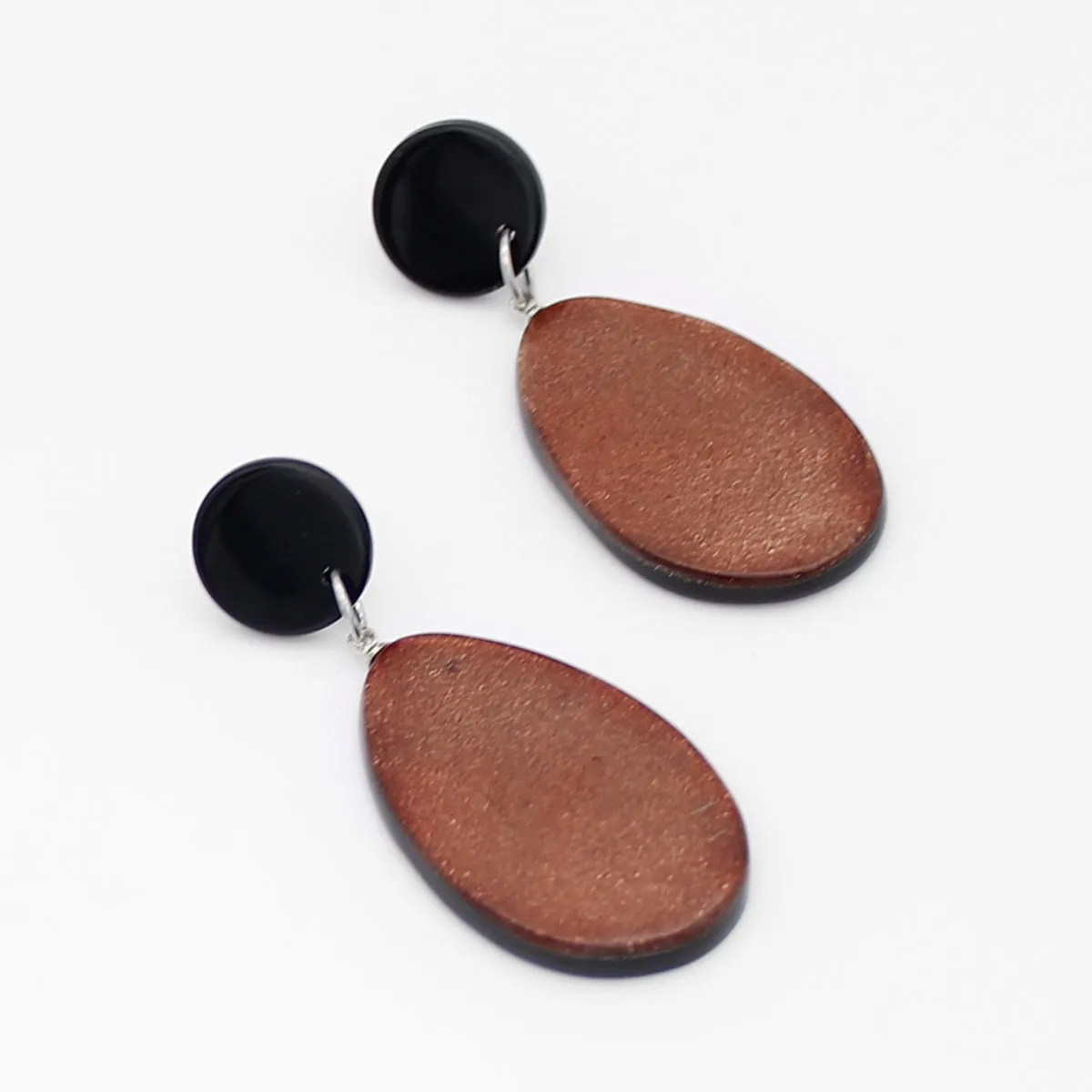 Brown Coco Statement Earrings