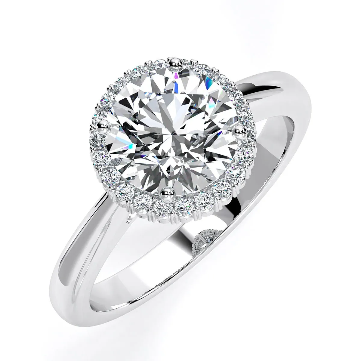 Callalily - GIA Natural Round Diamond Engagement Ring