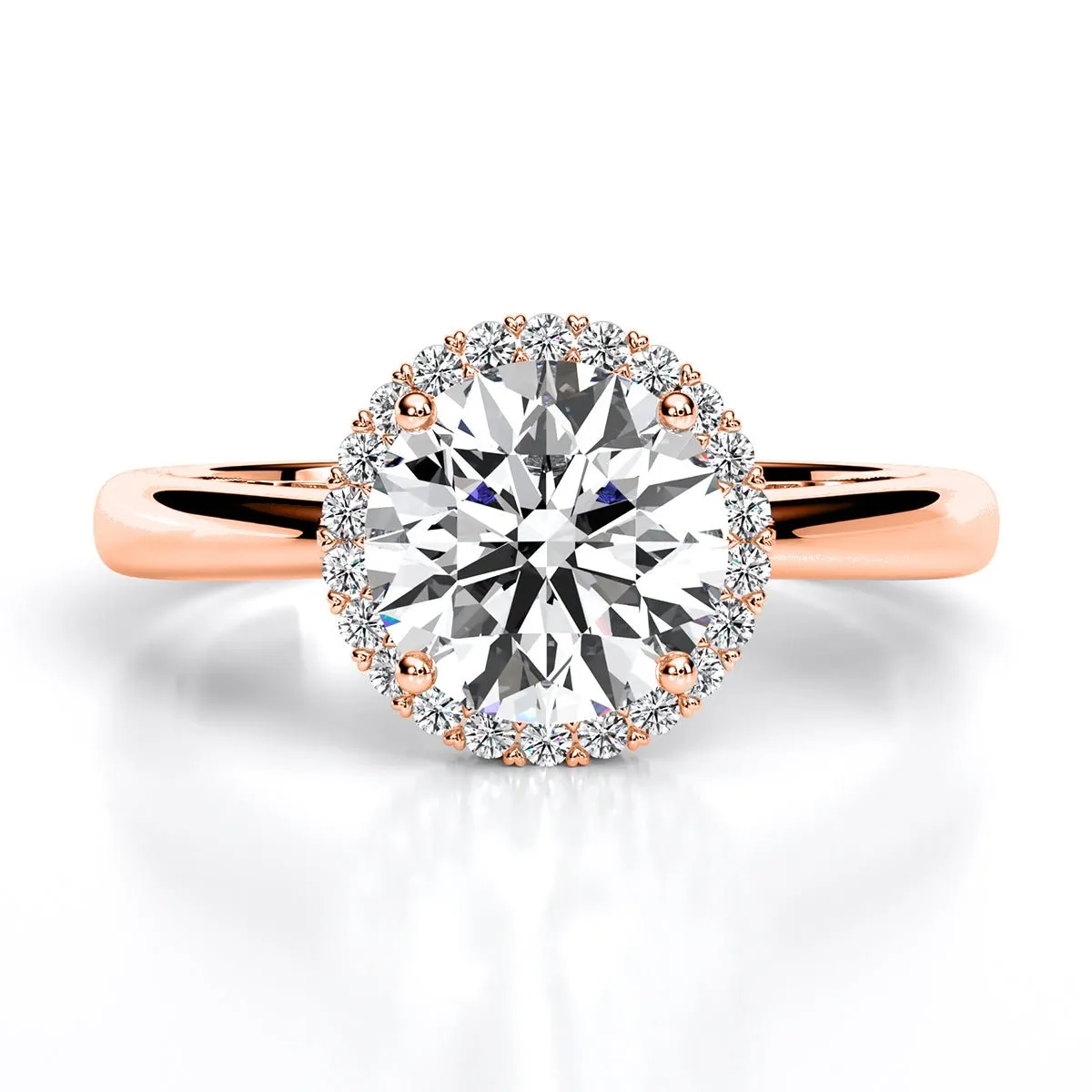 Callalily - GIA Natural Round Diamond Engagement Ring