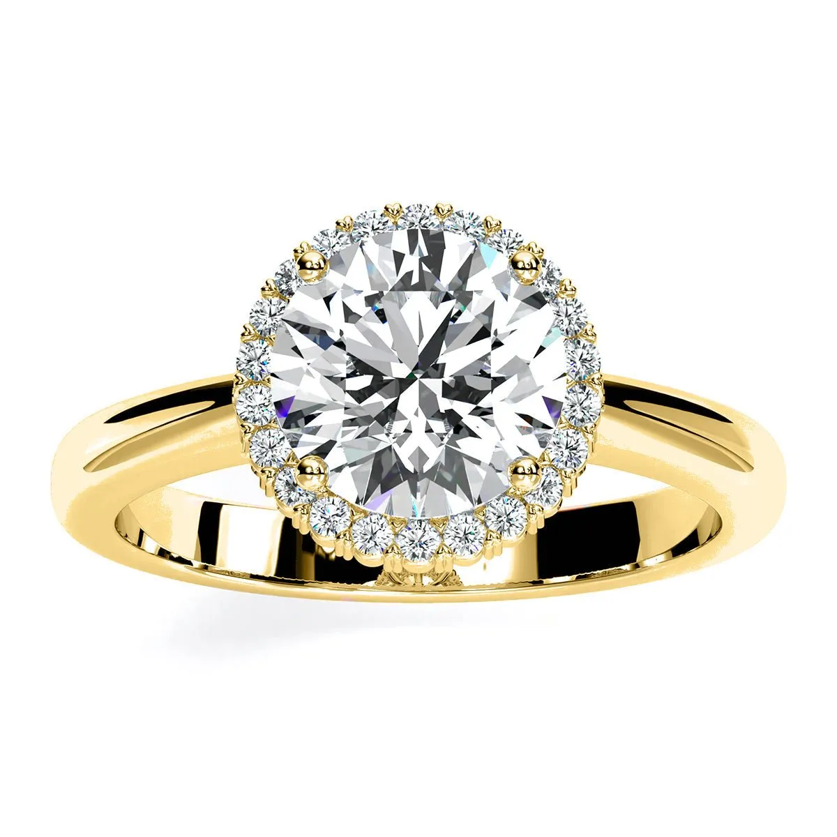 Callalily - GIA Natural Round Diamond Engagement Ring