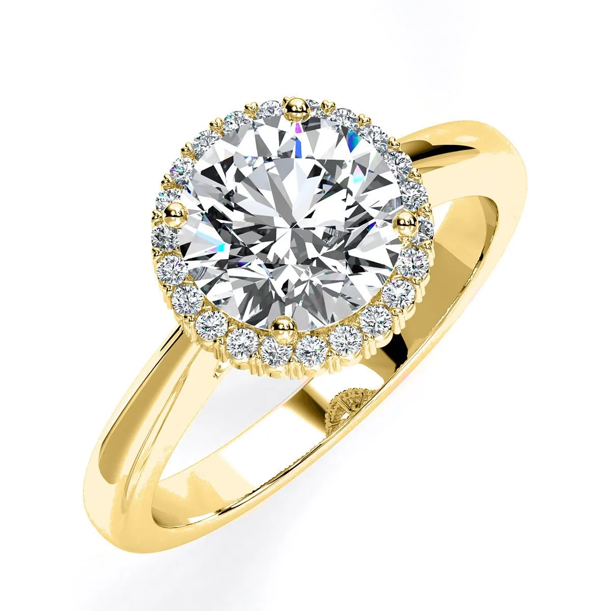 Callalily - GIA Natural Round Diamond Engagement Ring