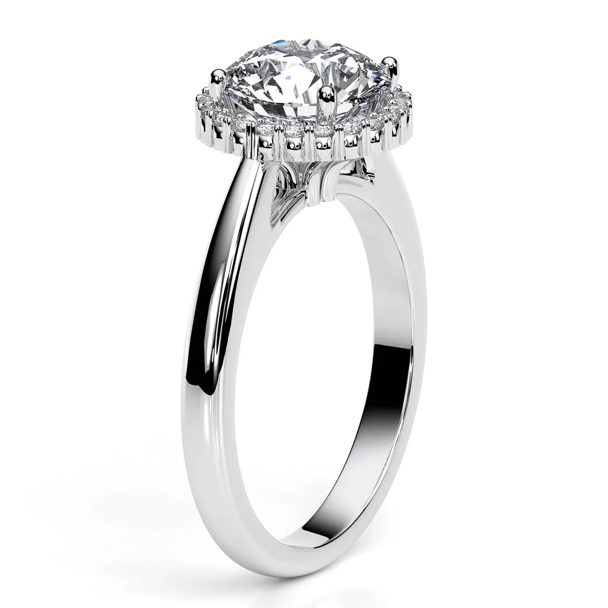 Callalily - GIA Natural Round Diamond Engagement Ring