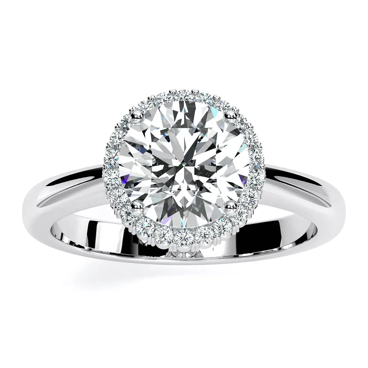 Callalily - GIA Natural Round Diamond Engagement Ring