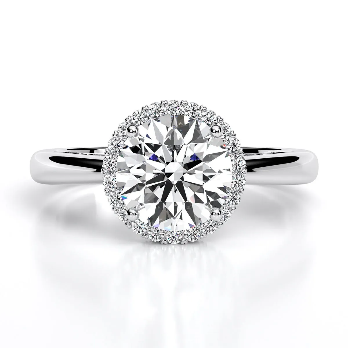 Callalily - GIA Natural Round Diamond Engagement Ring