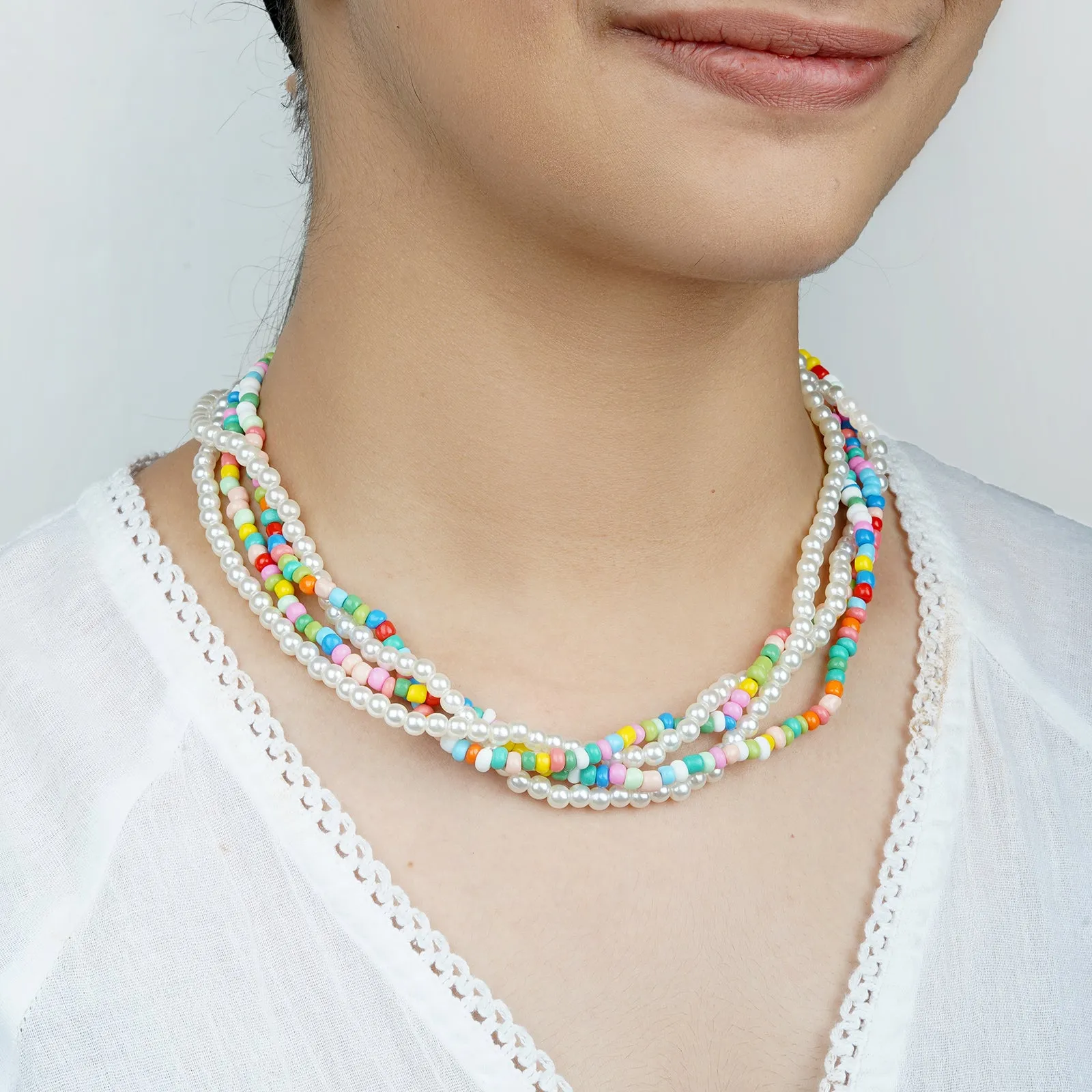 Candy Twirl Multilayered Necklace