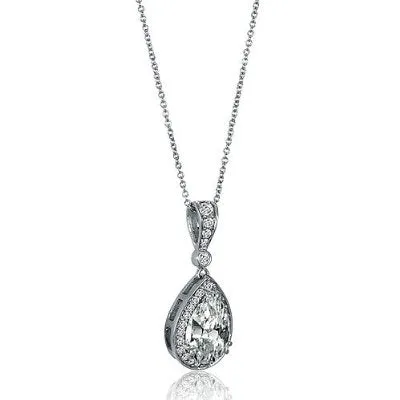 Caroline Pear Shape Drop Pendant