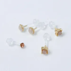 Cat's Eye Stone Stud Set