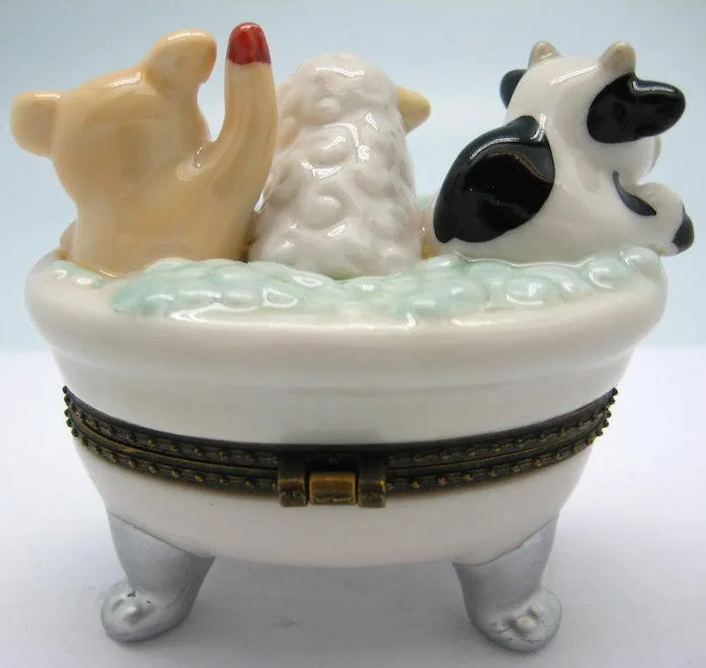 Children's Jewelry Boxes Cow, Sheep, Pig Bathtub