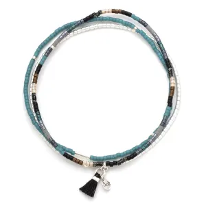 Chromacolor Miyuki Bracelet Trio | Black Multi/Silver