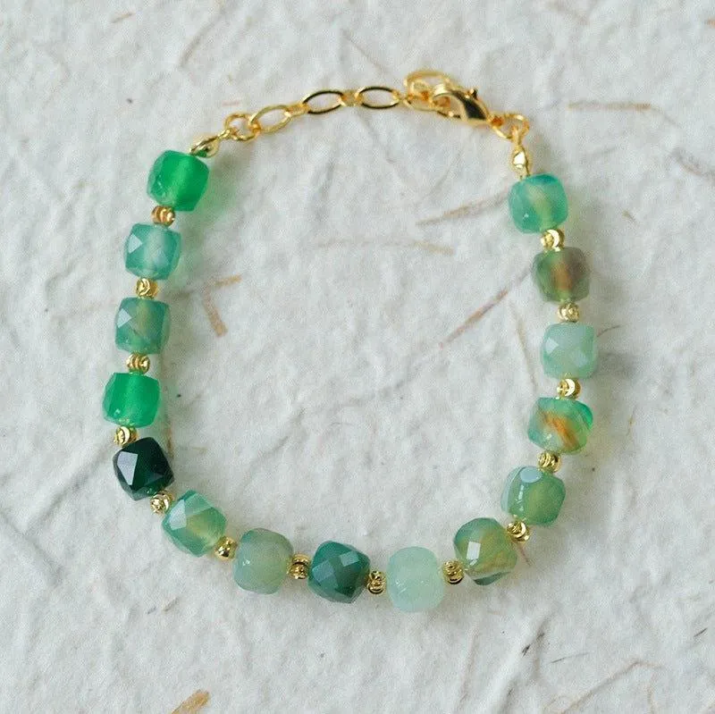 Colorful Dopamine Candy Tourmaline Beaded Bracelet