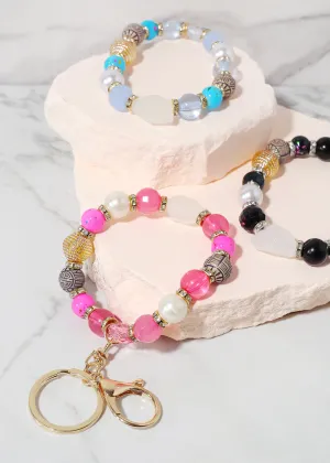 Colorful Stone Keychain Bracelet