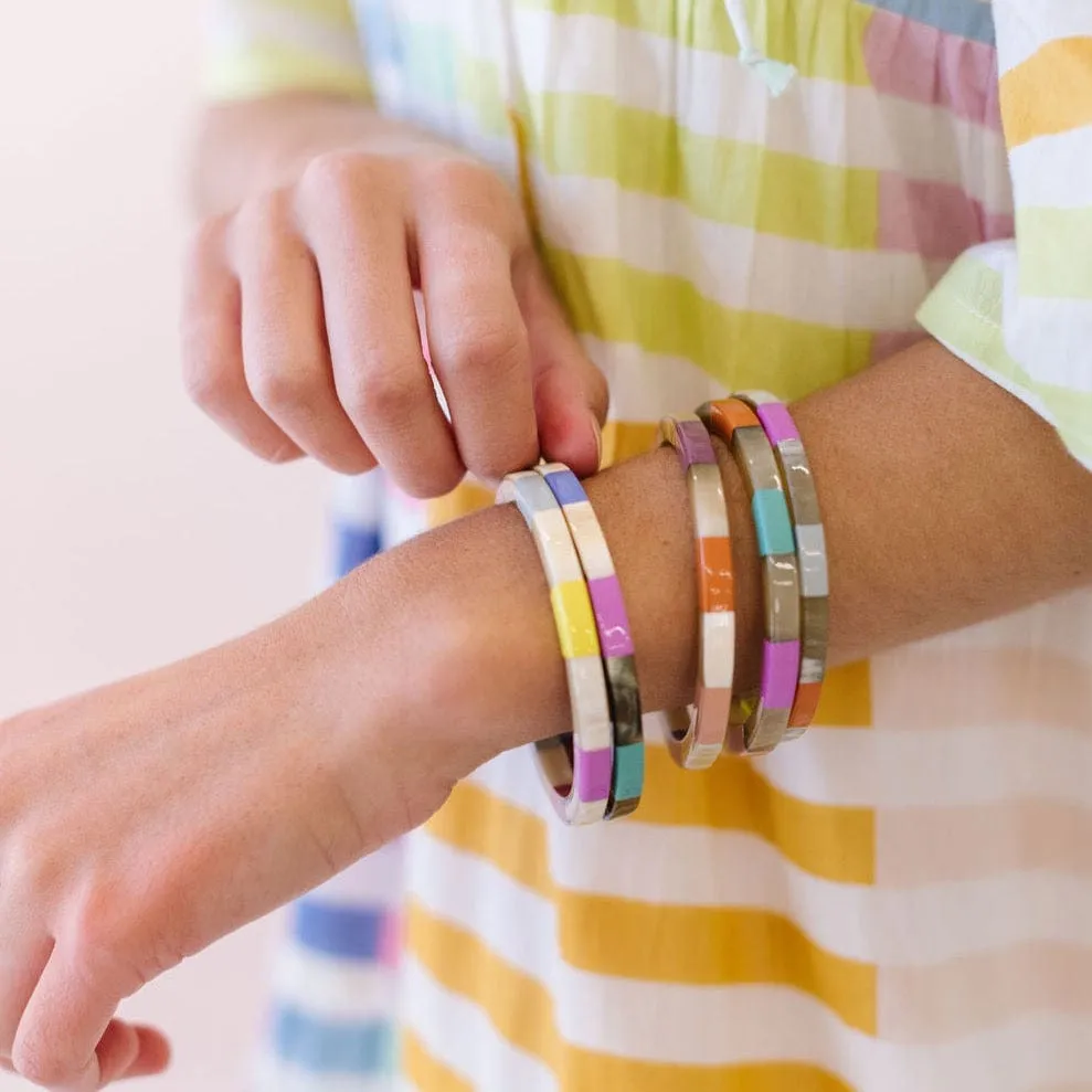 Colorful Tile Bangle Set