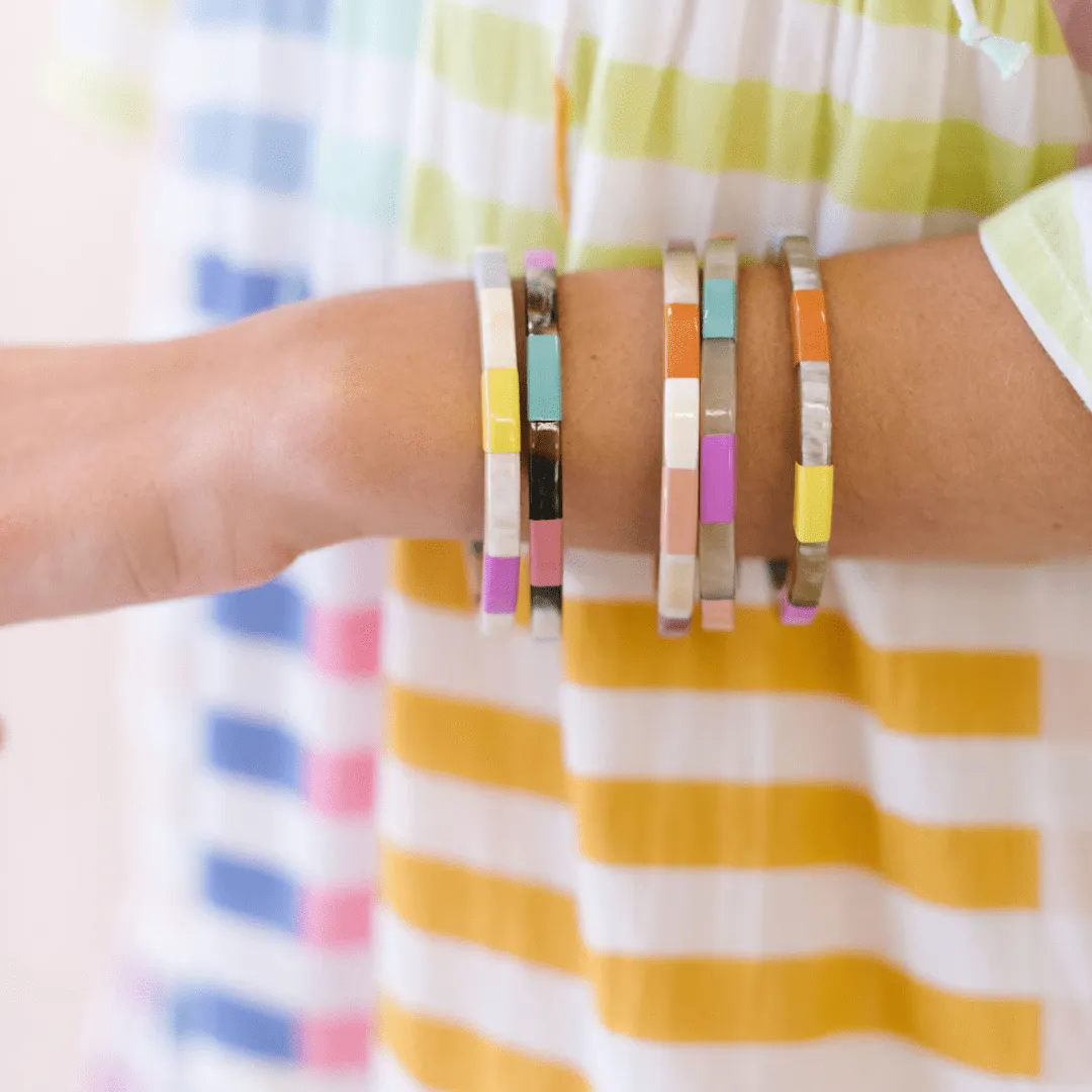 Colorful Tile Bangle Set